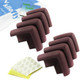 KF Baby Table Corner Guard, Brown, 8pc, with kilofly Refrigerator Magnet