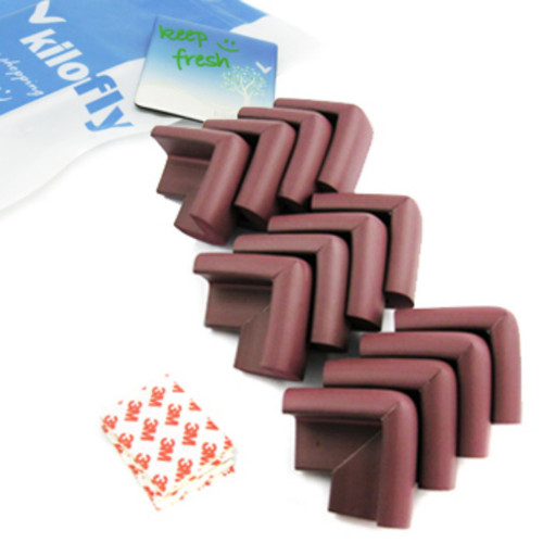 KF Baby Table Corner Guard, Brown, 12pc, with kilofly Refrigerator Magnet