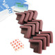 KF Baby Table Corner Guard, Brown, 12pc, with kilofly Refrigerator Magnet