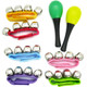 kilofly Musical Toys Rhythm Band Wrist Bells Value Pack, 6 colors [Set of 6 + 2 Maracas]