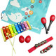 kilofly Mini Band Musical Instruments Value Pack, Xylophone + 6 Rhythm Toys