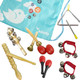 kilofly Kids Mini Band Musical Instruments Rhythm Toys Value Pack [Set of 11]