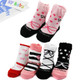KF Baby Non-Skid Baby Girl Shoe Socks, 5 pairs
