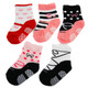 KF Baby Non-Skid Baby Girl Shoe Socks, 5 pairs