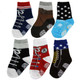 KF Baby Non-Skid Baby Boy Shoe Socks, 6 pairs, for 6 - 18 Months