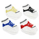KF Baby Non-Skid Baby Boy Sneaker Socks, 4 pairs