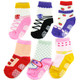 KF Baby Non-Skid Baby Girl Shoe Socks, 6 pairs, for 12 - 24 Months