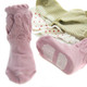 KF Baby Girl Non-Skid Lace Ruffle Socks Set, 3 pairs, Pinky Love, 9 - 18 Months