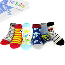 KF Baby Non-Skid Cozy Soft Socks [Set of 6 Pairs], 6 - 18 Months