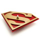 kilofly Superman S Acrylic Wall Clock, Ultra-long Hands, + kilofly Fridge Magnet