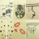 kilofly Fun Cute Tattoo Print Sheer Pantyhose, Set of 6 Unique Designs
