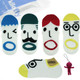 kilofly OMG Funny Face Socks Value Pack [Set of 4 Pairs], with Voodoo Doll