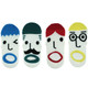 kilofly OMG Funny Face Socks Value Pack [Set of 4 Pairs], with Voodoo Doll
