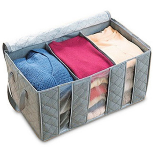 kilofly Home Bamboo Fabric Collapsible Storage Container