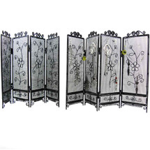 kilofly Folding Screen Jewelry Display Stand Set of 2 - Black, + Fridge Magnet