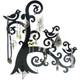 kilofly Jewelry Organizing Display Birds and Bent Tree - Black, with kilofly Refrigerator Magnet