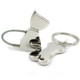 kilofly Chrome Keychain Set - Dog Toby and His Bone [Set of 2 Keychains]
