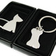 kilofly Chrome Keychain Set - Dog Toby and His Bone [Set of 2 Keychains]