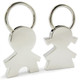 kilofly Chrome Keychain Set - for Lovers - Choc & Nut [Set of 2 Keychains], with kilofly Mini Gift-for-You Card