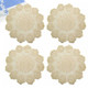 kilofly Handmade Crochet Round Cotton Lace Table Placemats Doilies Value Pack [Set of 4], Lotus