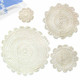 kilofly Handmade Crochet Round Cotton Lace Table Placemats Doilies Assorted Value Pack [Set of 4], Medallion