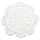 kilofly Small Handmade Crochet Round Cotton Lace Table Placemats Doilies for Cup/Glass Value Pack [Set of 4], Medallion, White
