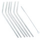 kilofly Reusable Bent Drink Straws Value Pack [Set of 6 + 1 Cleaner], 7.8 inch