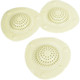 kilofly Silicone Shower Sink Tub Drain Protector Value Pack [Set of 3], off White