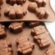 kilofly Non-Stick Silicone Chocolate Mold Tray Pack [Set of 2], Robot & Dinosaur