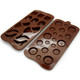 kilofly Silicone Chocolate  Mold Tray Pack [Set of 2], Fashion Collection
