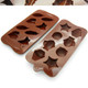kilofly Silicone Chocolate Mold Tray Pack [Set of 2], Leaves & Sea Shells