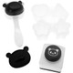 kilofly Bento Rice Ball Mold with Seaweed Nori Punch, Panda + Sushi Shaper Kit