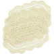 kilofly Crochet Cotton Lace Placemats Doilies 4pc, Oval, Beige, 7 x 14 inch
