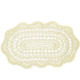 kilofly Crochet Cotton Lace Placemats Doilies 4pc, Oval, Beige, 7 x 14 inch