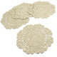 kilofly Crochet Cotton Lace Table Placemats Doilies Value Pack, 4pc, Floral