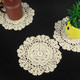 kilofly Crochet Cotton Lace Table Placemats Doilies Value Pack, 4pc, Floral