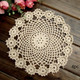 kilofly Crochet Cotton Lace Table Placemats Doilies Pack, 4pc, Garland, 7 inch