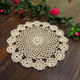 kilofly Crochet Cotton Lace Table Placemats Doilies Pack, 4pc, Garland, 7 inch