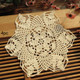kilofly Crochet Cotton Lace Table Placemats Doilies Vase Pads, 4pc, 7 inch