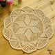 kilofly Crochet Cotton Lace Table Placemats Doilies Value Pack, 4pc, Hexa, 12 inch