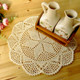 kilofly Crochet Cotton Lace Table Placemats Doilies Value Pack, 4pc, Hexa, 12 inch