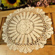 kilofly Crochet Cotton Lace Table Placemats Doilies Value Pack, 4pc, Daisy, 13.7 inch