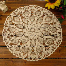 kilofly Handmade Crochet Cotton Lace Table Sofa Doily, Waterlily, 20 inch
