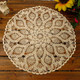 kilofly Handmade Crochet Cotton Lace Table Sofa Doily, Waterlily, 20 inch