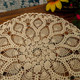 kilofly Handmade Crochet Cotton Lace Table Sofa Doily, Waterlily, 20 inch