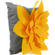kilofly Home Decor Throw Pillow Cover, 18" x 18", 3D Dahlia