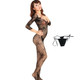 kilofly Sexy Sheer Open Crotch Bodystocking, Black, Butterfly, with G-string