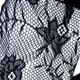 kilofly Sexy Sheer Open Crotch Bodystocking, Black, Small Floral, with G-string