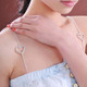 kilofly Love Heart Rhinestone Bra Straps [Set of 1 Pair + 7 Bra Back Extender]