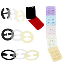 kilofly Bra Racer Back Clips [Set of 9, Black, Clear, Beige + 7 Bra Extender]